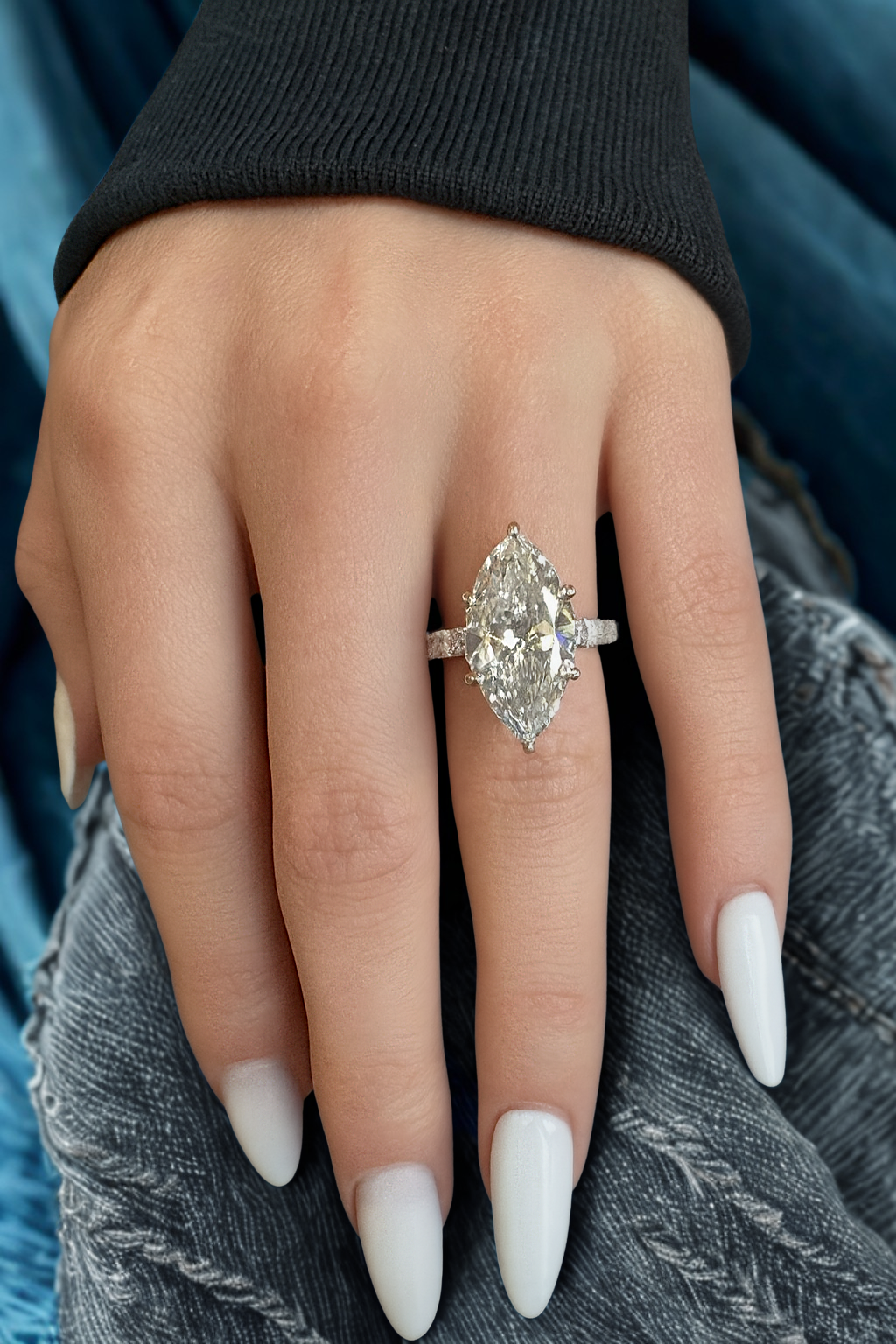 Signature Selena 3.5ct Marquise Cut with Pave Ring image 5