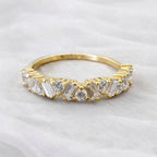 Signature Amina 2.5mm Moissanite Mosaic Half Eternity Band image 3