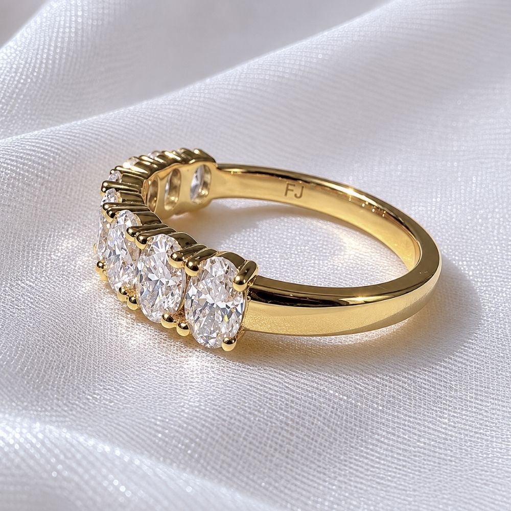 Signature Orianna Oval Half Eternity Band image 3