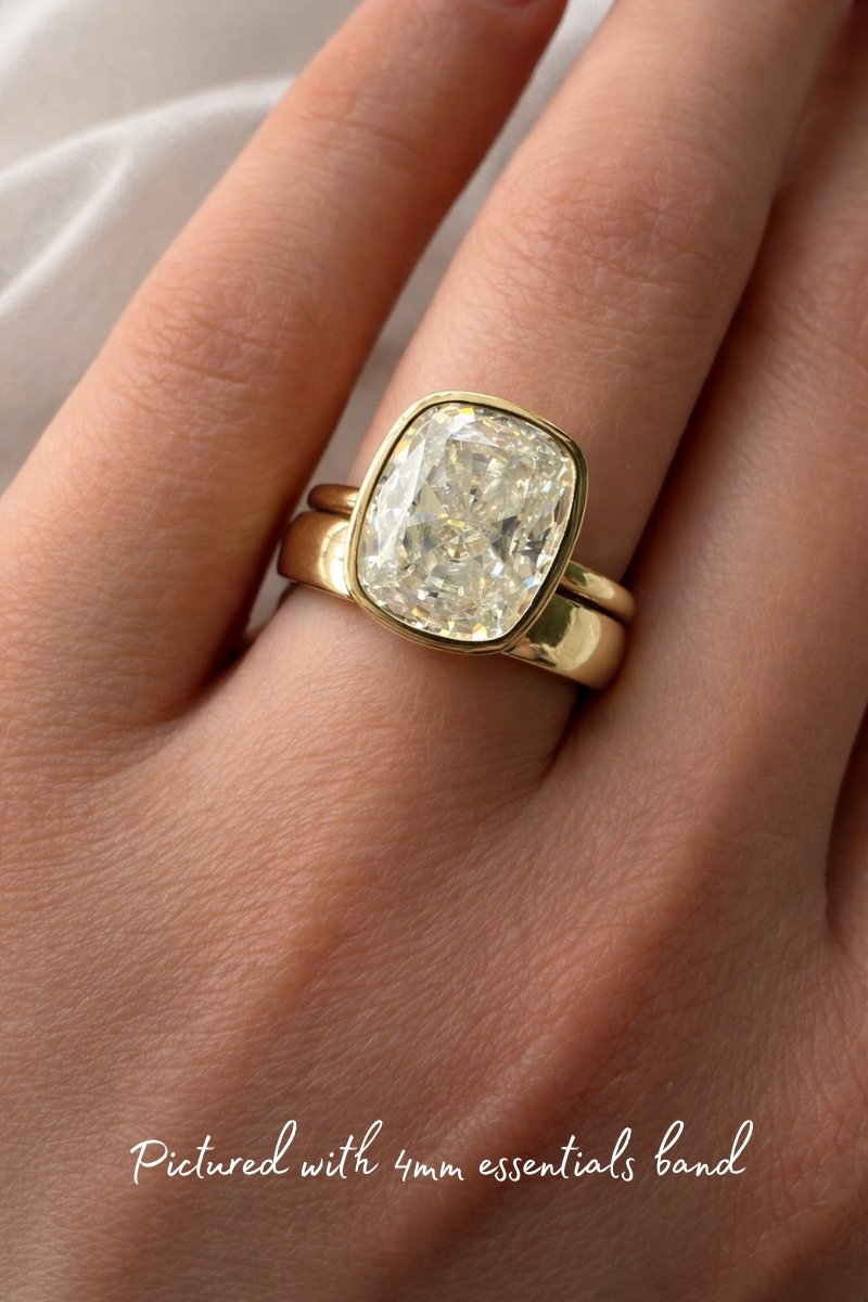 Signature Jasmine 3ct Elongated Cushion Cut Bezel Set Ring image 5