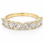 Signature Amina 2.5mm Moissanite Mosaic Half Eternity Band image 0