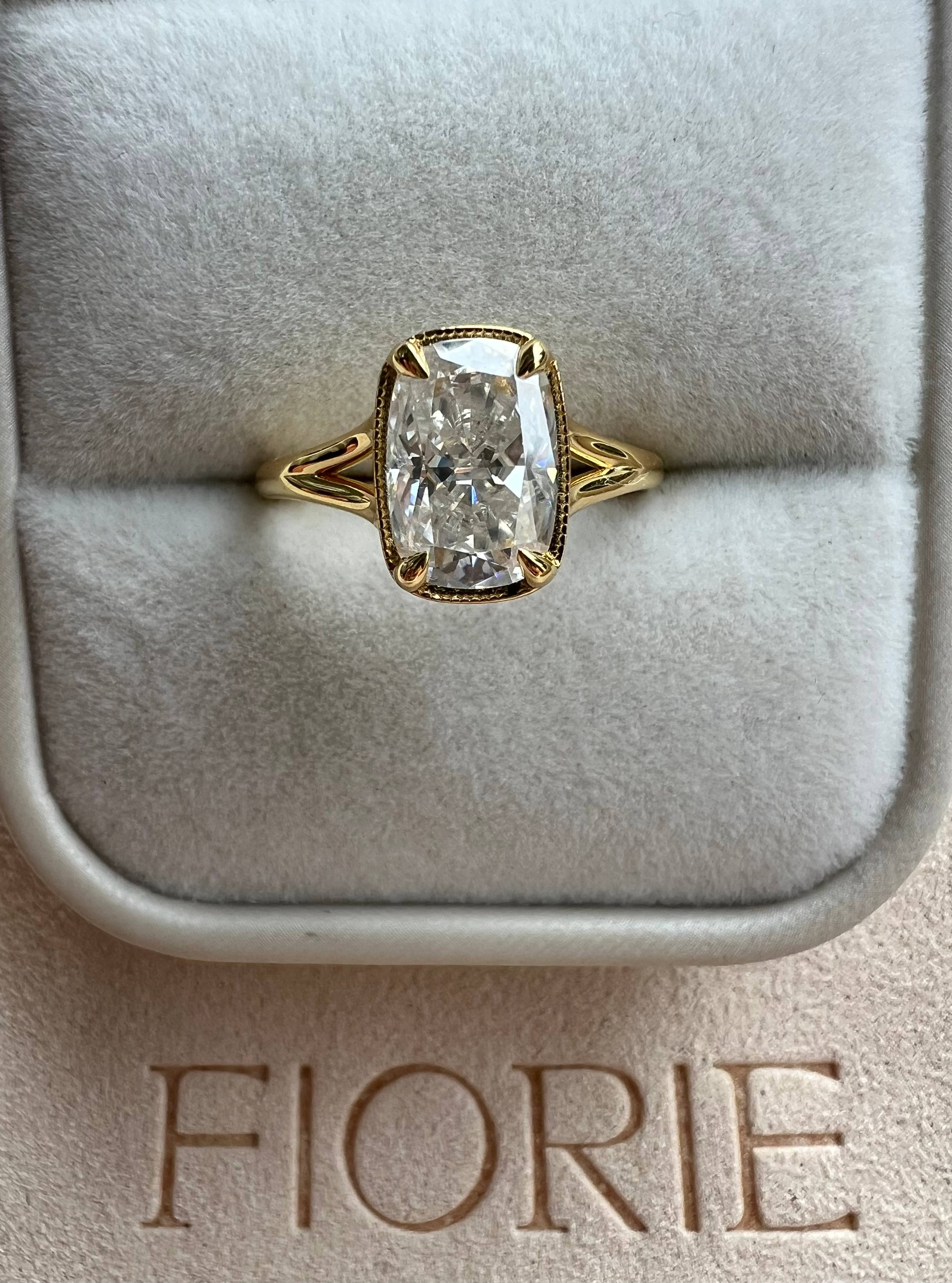 Signature Taylor 2.5ct Vintage-Inspired Elongated Cushion Solitaire Ring image 2