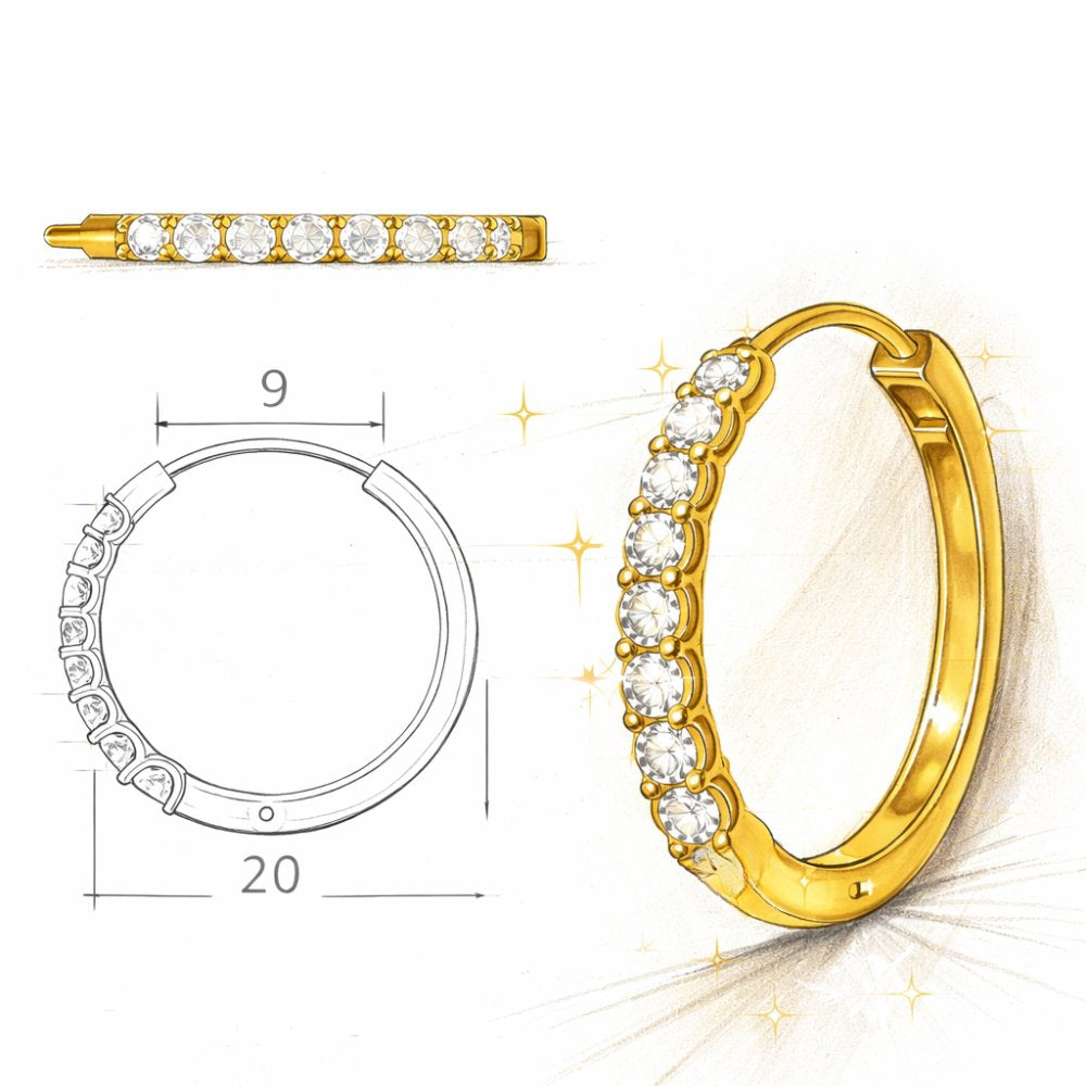 Valen 0.54CTW Lab Grown Diamond Hoop Earrings image 5
