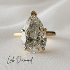 Elsa 3ct Pear Cut Hidden Halo Tulip Setting Ring - M&F Series image 4