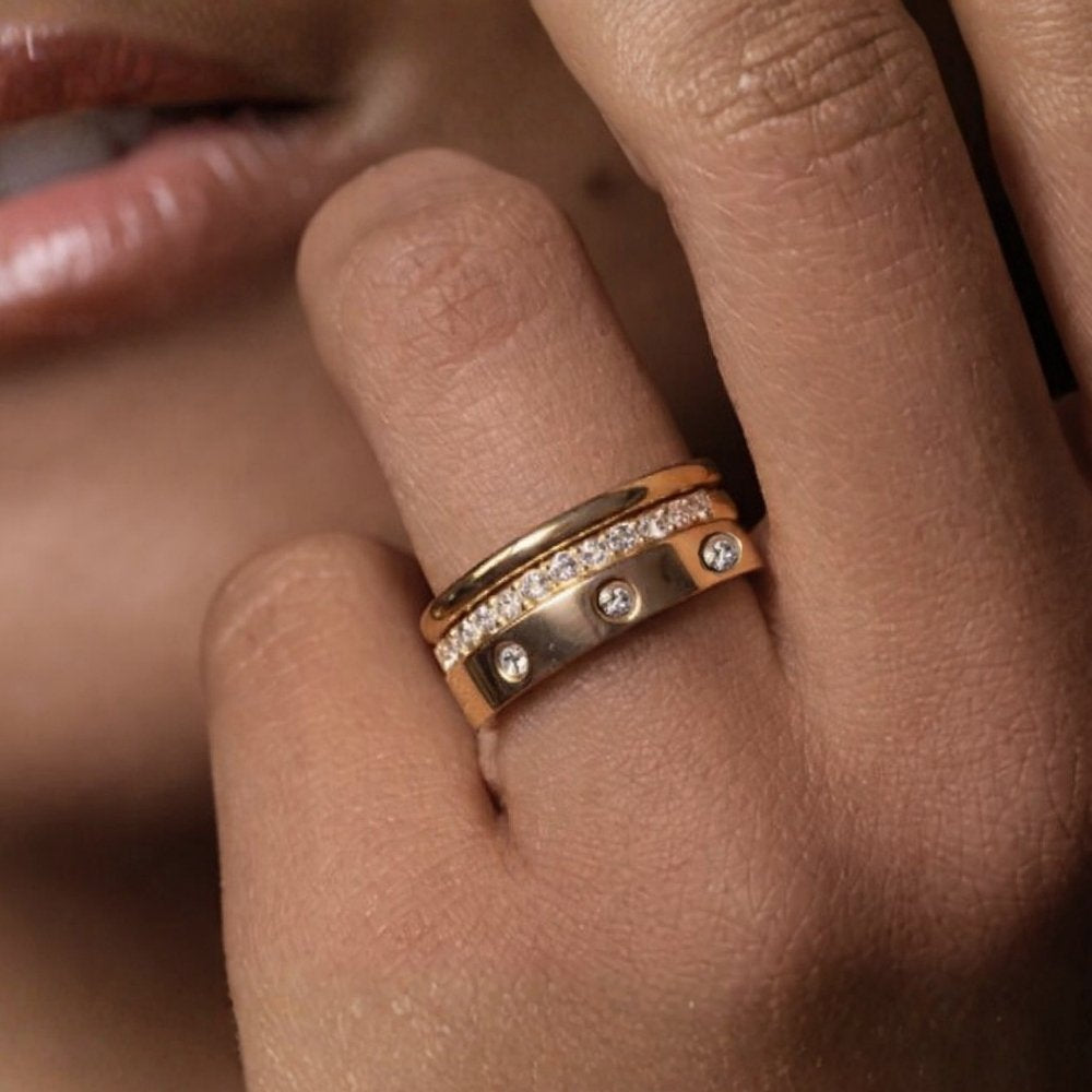 Signature Lyla 3mm Hammer Set Flat Ring image 3