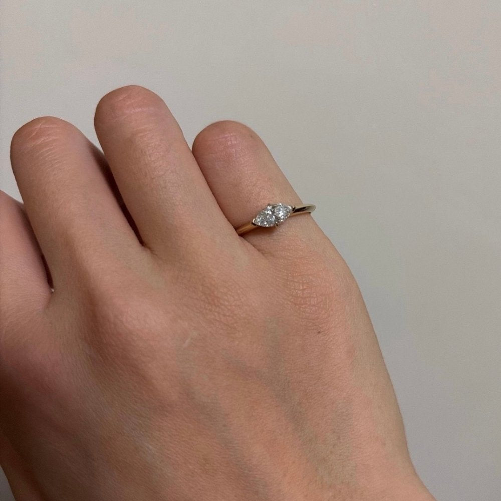 Signature Myla 0.5ct Lab Grown Marquise Diamond East West Ring image 2