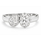 Signature Nicole 3CTW Pear and Cushion Cut Toi Et Moi Ring image 2