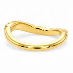 Signature Farrah Tapered Lab Diamond Wave Contour Band image 4