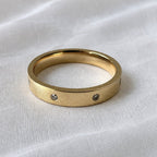 Signature Lyla 3mm Hammer Set Flat Ring image 4