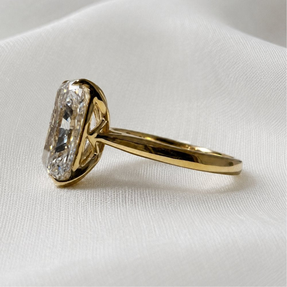 Raina 5ct Radiant Cut Tulip Setting Engagement Ring - M&F Series image 4