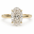Ren 3-3.5ct Elongated Oval Cut Cathedral Tulip Basket Ring - M&F Series image 0