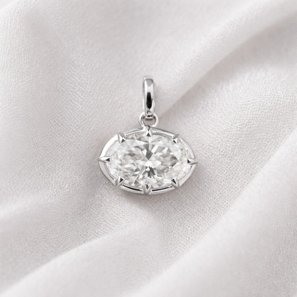 Signature Georgian 4.5ct Oval East West Pendant image 5