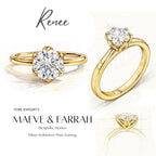 Renee 2ct Round Tulip Setting Ring - M & F Series image 10