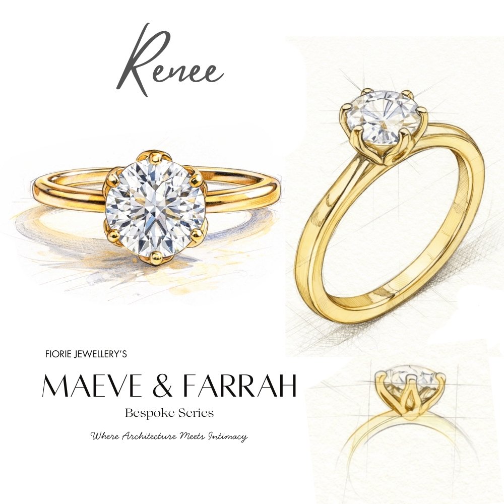 Renee 2ct Round Tulip Setting Ring - M & F Series image 10