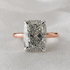 Signature Emily 3.5ct Elongated Cushion Cut Cathedral Engagement Ring image 7
