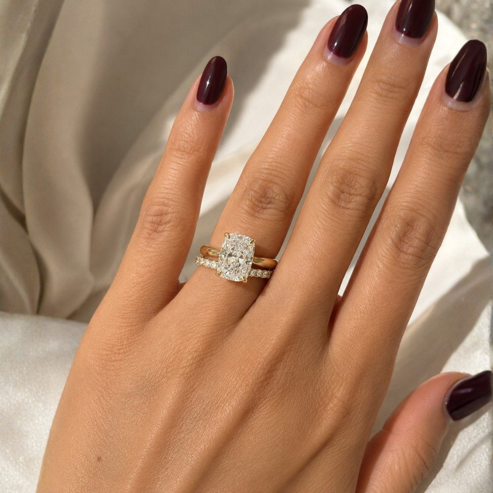 Stacey 3ct Elongated Cushion Trellis Ring