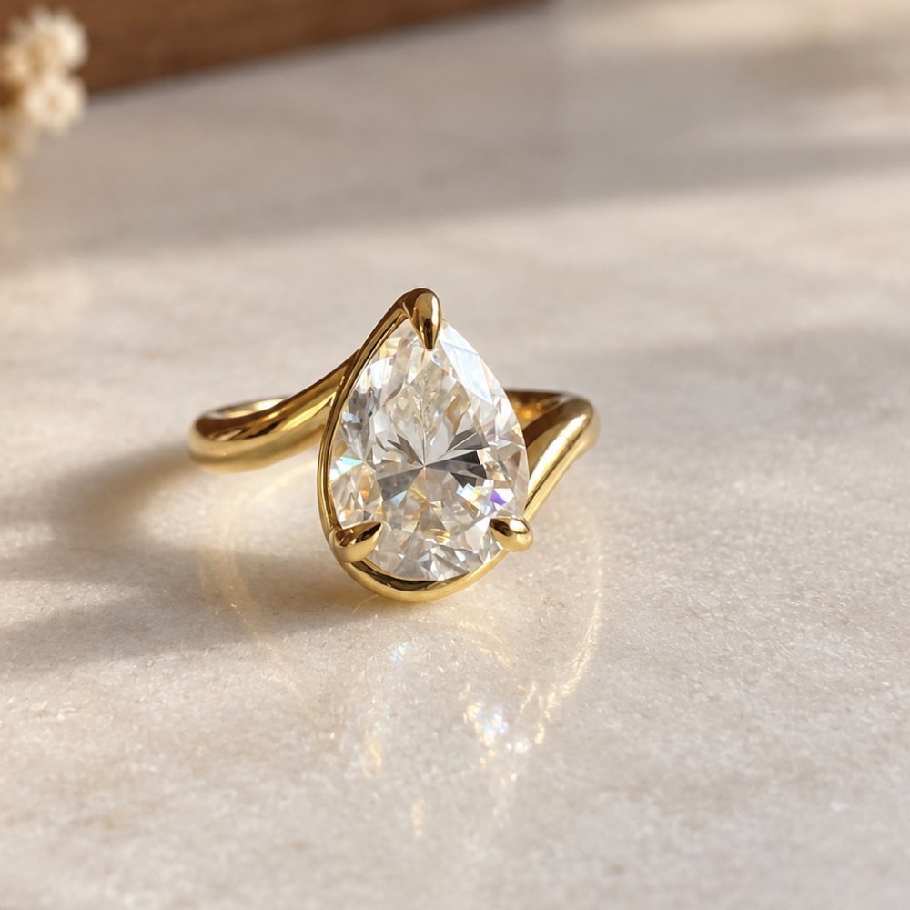 Kay 3ct Pear Contour Ring