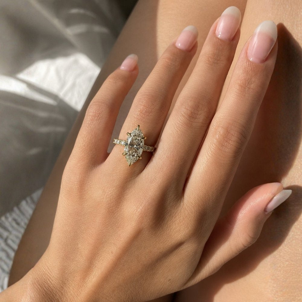 READY TO SHIP - Selena 3.10ct Marquise Lab Diamond Ring