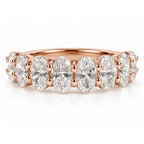 Chloe 2.4CTW Oval Half Eternity Band