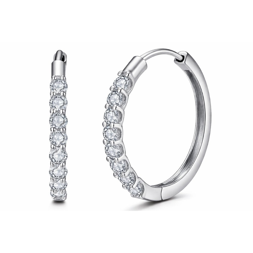 Valen 0.54CTW Lab Grown Diamond Hoop Earrings image 4