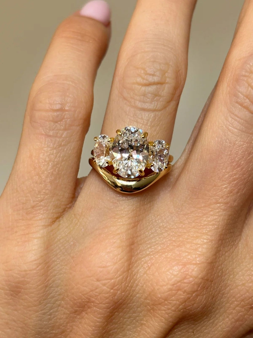 Signature Georgina 6CTW Oval Trilogy Ring image 3