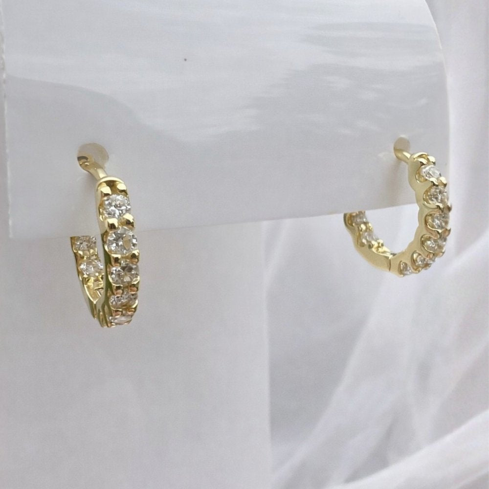 Noemi 0.6CTW Lab Grown Diamond Inside Out Huggie Earrings image 0
