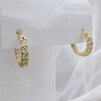 Noemi 0.6CTW Lab Grown Diamond Inside Out Huggie Earrings image 0