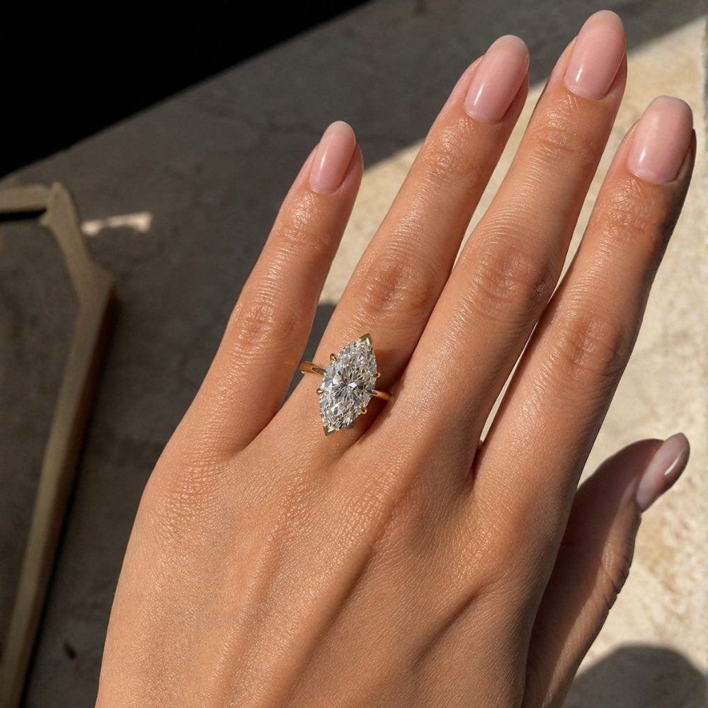 Maeve 3ct Marquise Cut Cathedral Tulip Basket Ring - M&F Series image 7