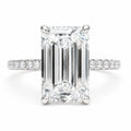 Signature Isabelle Emerald Cut 4ct Pave Cathedral Setting Ring image 0