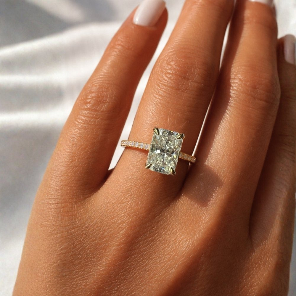 Signature Tina Radiant Cut 2-2.5ct Moissanite Ring image 1