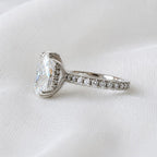 Signature Hannah Pave 4ct Oval Cut Hidden Halo Ring image 5