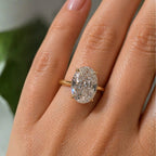 Signature Daisy Oval Cut 5ct Cathedral Ring image 1