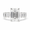 Signature Melody 11CTW Emerald Cut Moissanite Engagement Ring image 0