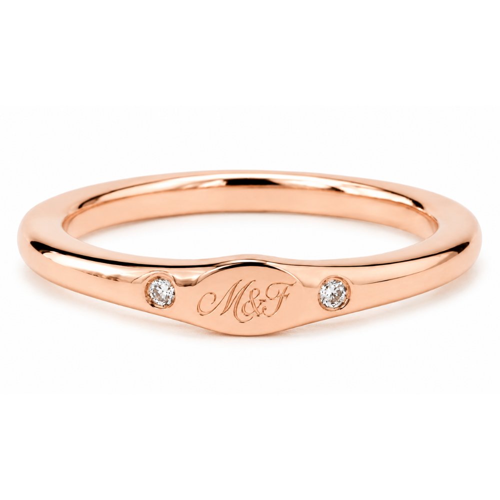 Signature Birthstone Signet Pinky Ring image 3