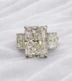 Emilia 6.6CTW Radiant Cut Trilogy Ring - M and F Series image 7