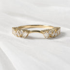 Signature Amina Open Bar Moissanite Mosaic Half Eternity Band image 2