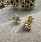 Paris 1ct Moissanite Pear Stud Earrings image 2