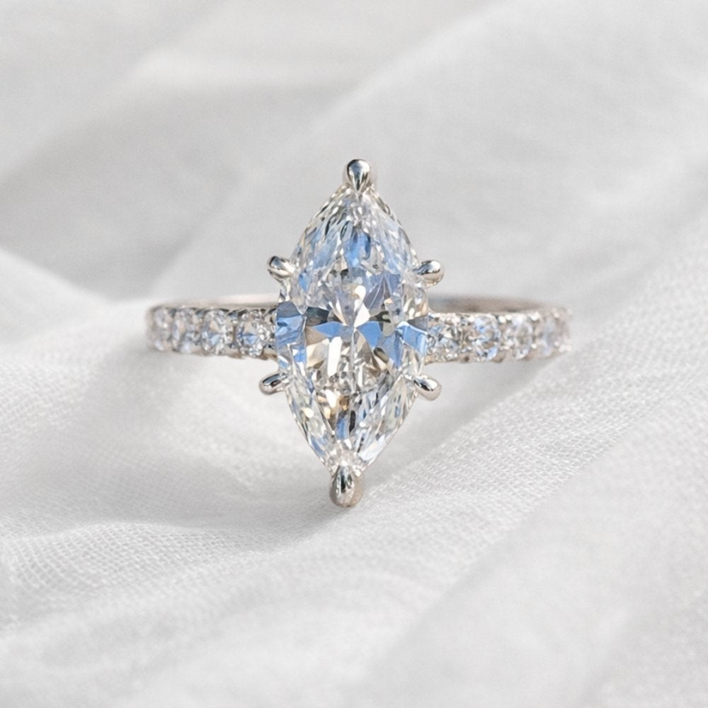Signature Selena 3.5ct Marquise Cut with Pave Ring image 4