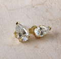 Paris 1ct Moissanite Pear Stud Earrings image 0