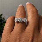 Allie 3CTW Round Cut Trilogy Band - M&F Series image 1