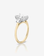 Signature Mia Emerald Cut Two Tone Trilogy 3.5-4ct Ring image 7