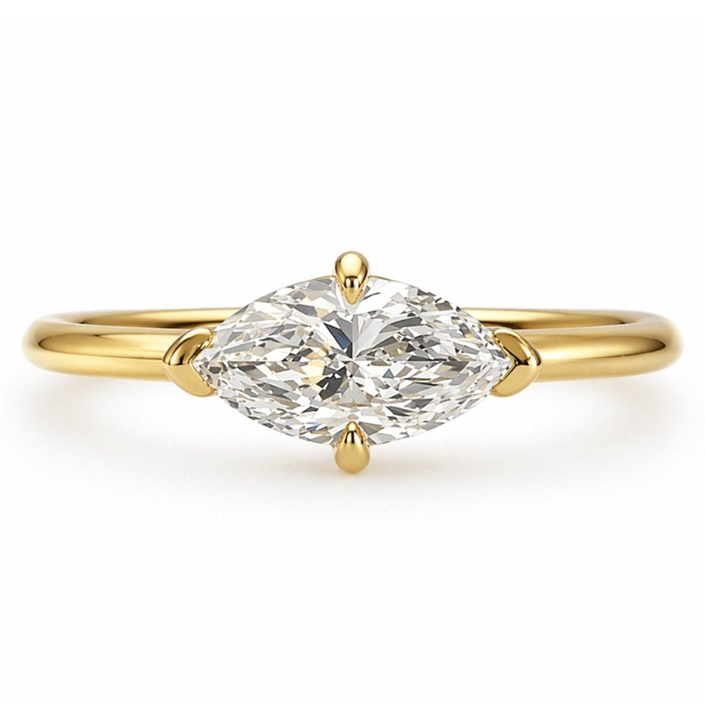 Signature Myla 0.5ct Lab Grown Marquise Diamond East West Ring image 0