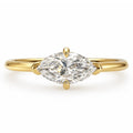 Signature Myla 0.5ct Lab Grown Marquise Diamond East West Ring image 0