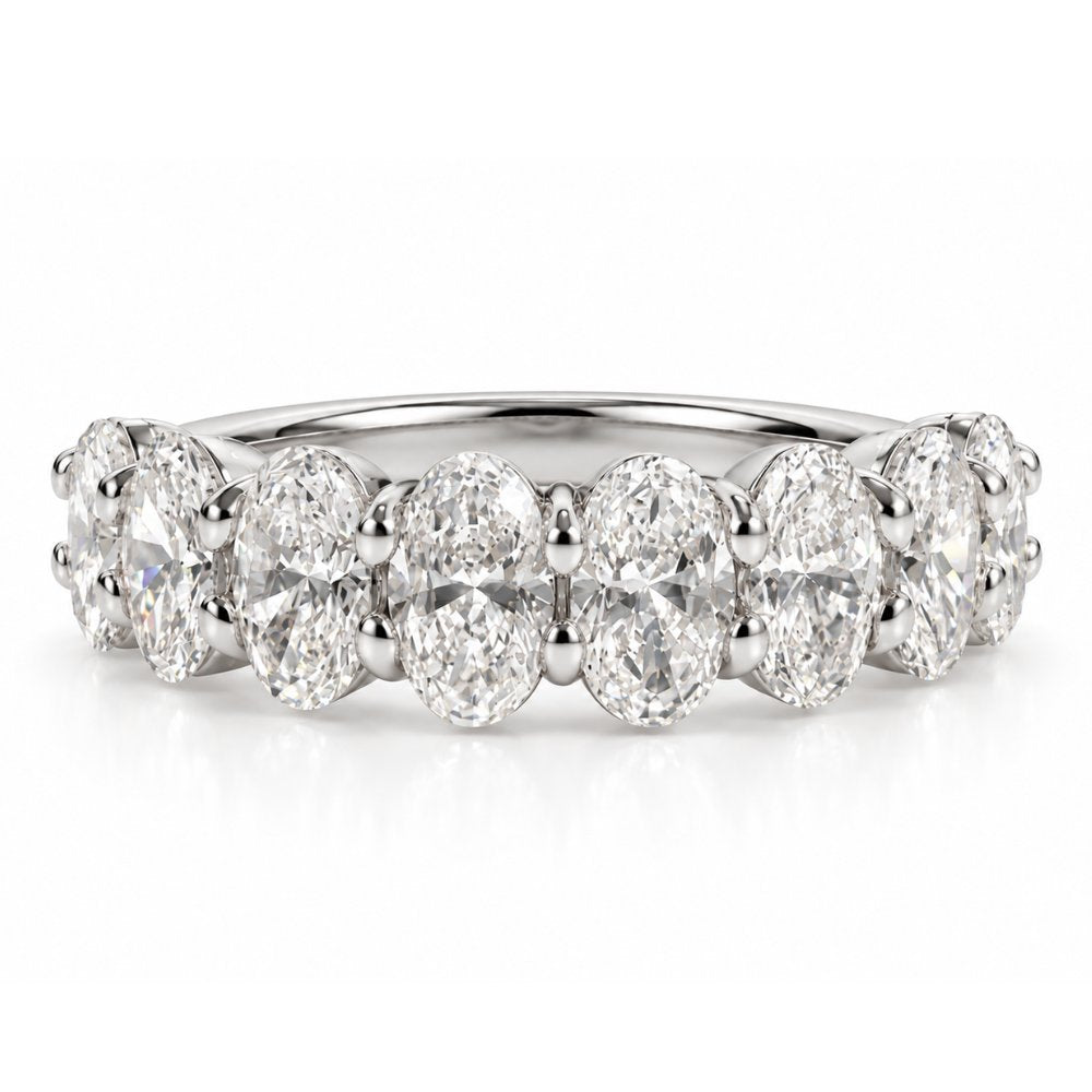Chloe 2.4CTW Oval Half Eternity Band