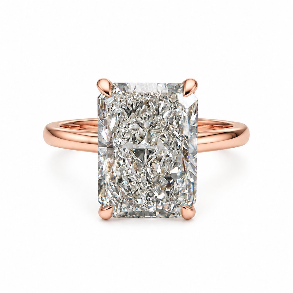 Riley 4ct Radiant Cathedral Ring
