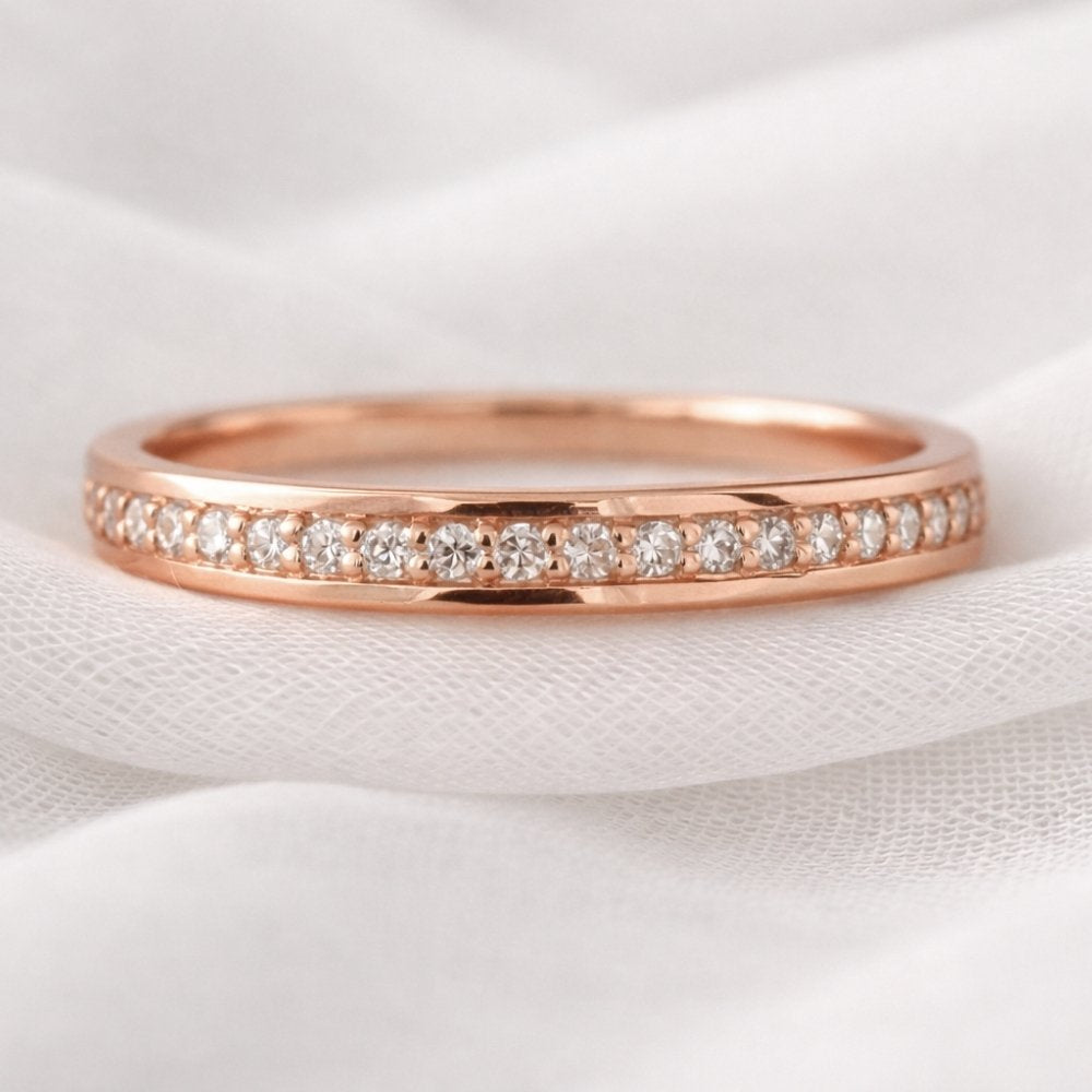 Signature 3mm Channel Set Half Eternity Band image 4