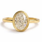 Vivienne 2.5ct Oval Cut Bezel Ring with Milgrain Detail - M & F Series image 0
