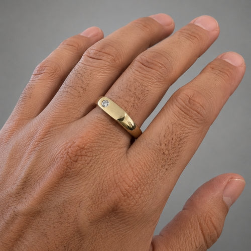 Brendan Small Oval Face Signet Unisex Ring - M & F Series image 1