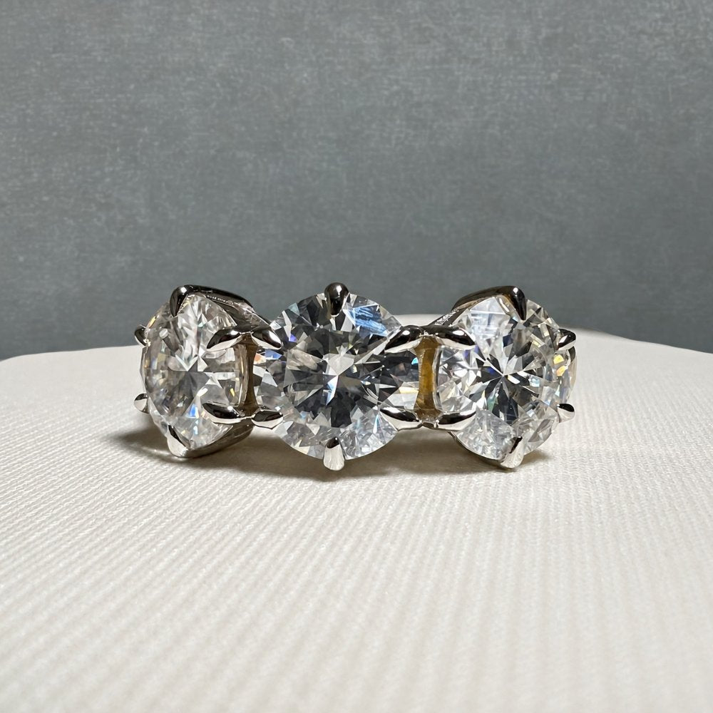Allie 3CTW Round Cut Trilogy Band - M&F Series image 3