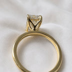Archie Radiant Cut 4ct Solitaire Petal Basket Ring